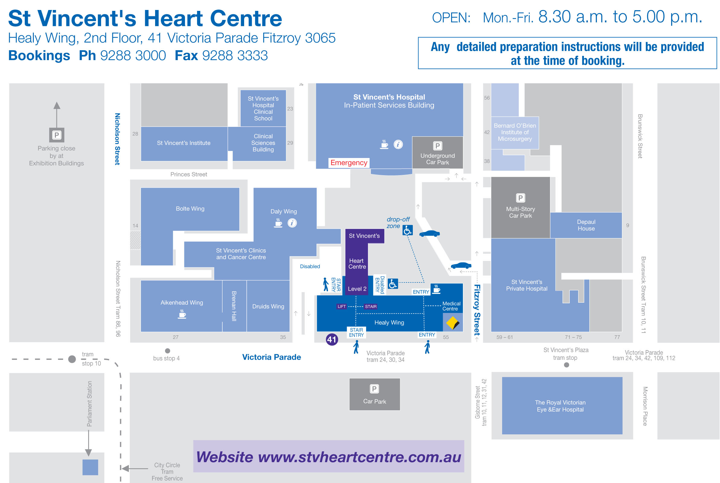 SV Heart Centre Referral A5 Map
